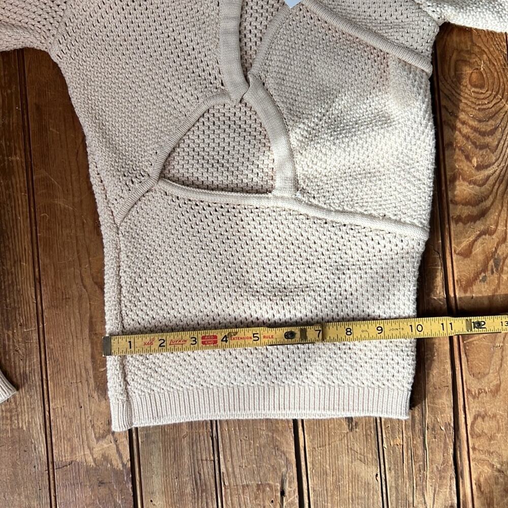 Women’s Ronny Kobo Flay crochet cut out sweater one shoulder size small New NWT - Picture 5 of 8